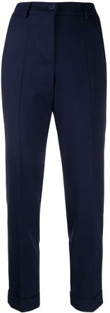 high-waisted cigarette trousers
