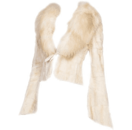 white fur coat