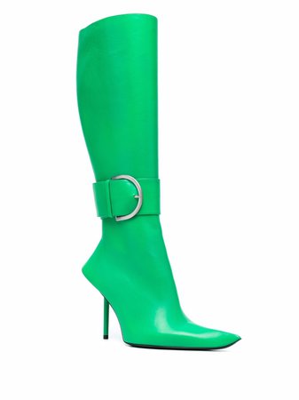 Shop Balenciaga pointed-toe leather boots with Express Delivery - FARFETCH