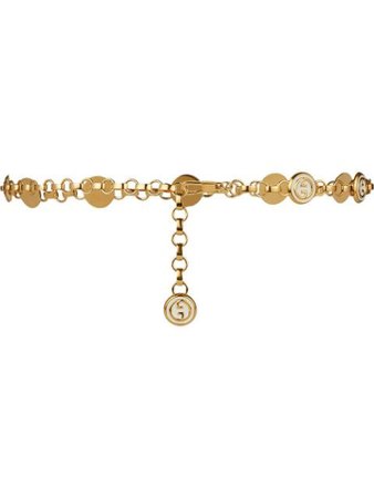 Gold Gucci Interlocking G chain belt - Farfetch