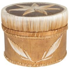 Native American Art - Chippewa Quilled Birch Bark Basket American