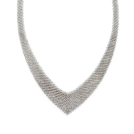 Elsa Peretti™ Mesh bib necklace in sterling silver, mini. | Tiffany & Co.