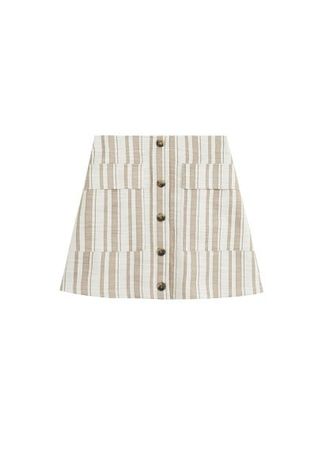 MANGO Striped miniskirt