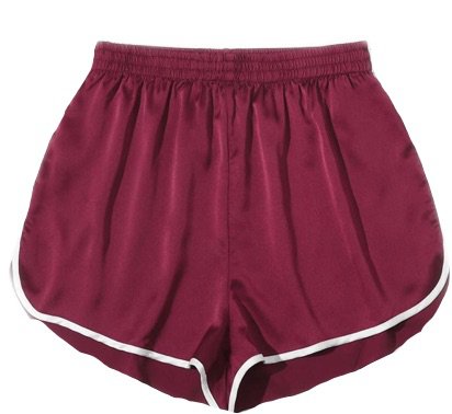 burgundy shorts