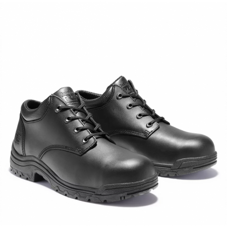 Timberland Pro Mens Titan Casual Alloy Toe Leather Work Shoe- Black Smooth Leather | Cleary's Shoes & Boots
