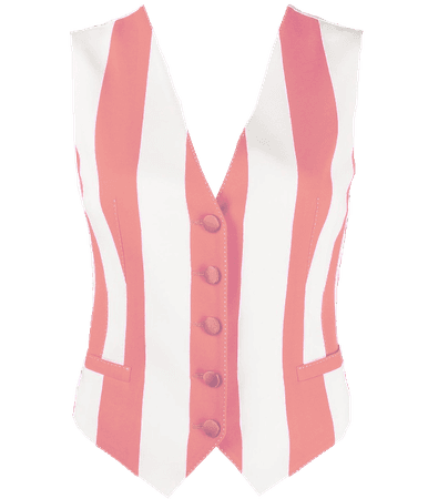 Dolce & Gabbana Striped Silk Waistcoat - Strawberry (Dei5 Edit)