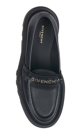 Elba Logo-Detailed Leather Loafers By Givenchy | Moda Operandi