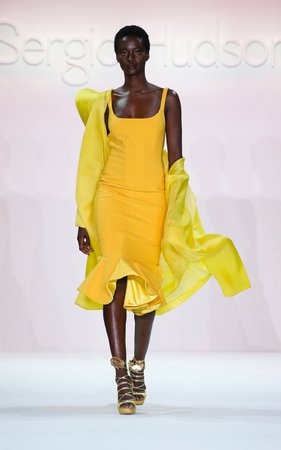 Trumpeted Wool-Blend Midi Dress By Sergio Hudson | Moda Operandi