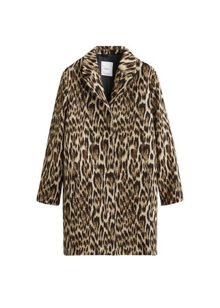 MANGO Unstructured leopard coat