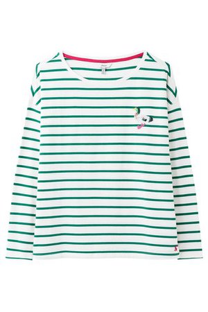 Buy Joules Cream Marina Print Dropped Shoulder Jersey Top from the Next UK online shop