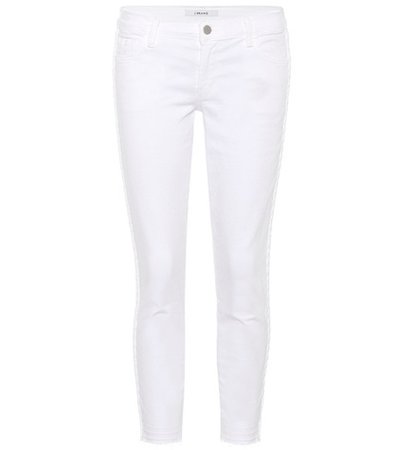 Low-rise cropped skinny jeans