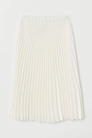 Pleated Skirt - White