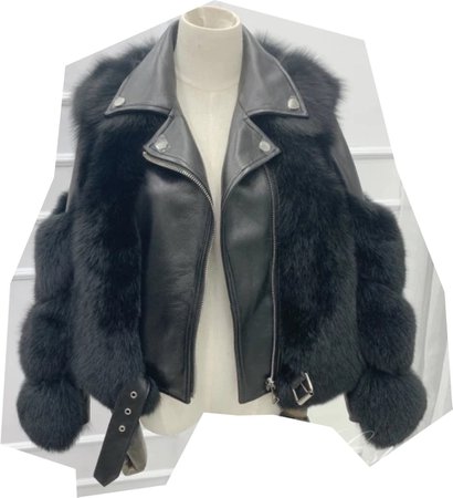 fur black coat jacket