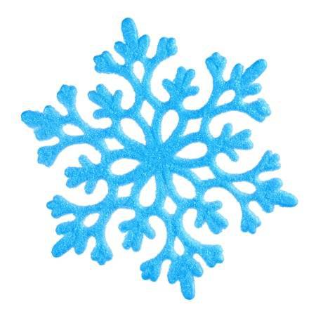 Studio Close-up Of A Bright Blue Snowflake Ornament On White.. Stock Photo, Picture And Royalty Free Image. Image 11375033.