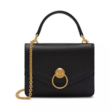 Small Harlow Satchel | Black Small Classic Grain | Harlow | Mulberry
