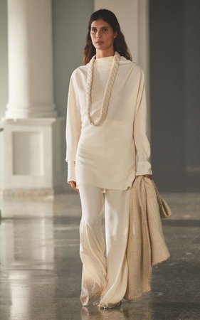 Spiritual Draped Light Crepe-De-Chine Mini Dress By Johanna Ortiz | Moda Operandi