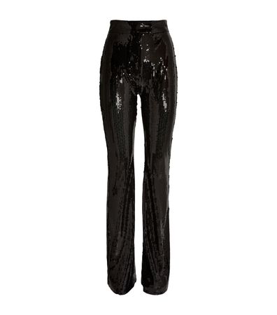 Womens Alex Perry black Sequinned Flared Trousers | Harrods # {CountryCode}