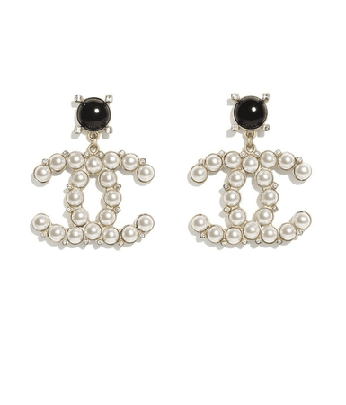 Chanel Black & Pearl Earrings