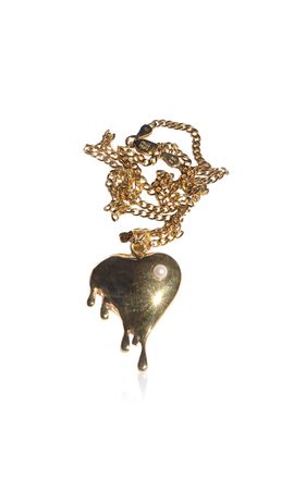 Heart Melt 14k Gold-Plated Necklace By Mudd Pearl | Moda Operandi