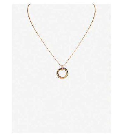 CARTIER - Trinity small 18ct pink, yellow and white-gold necklace | Selfridges.com