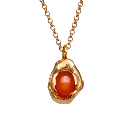 NÉCTAR ORANGE - Handmade gold plated necklace | Simuero