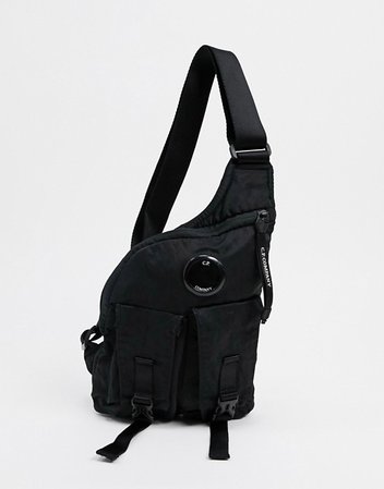 C.P. Company sling bag lense detail in black | ASOS