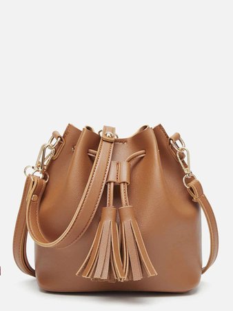 Tassel Decor Bucket Bag | SHEIN USA