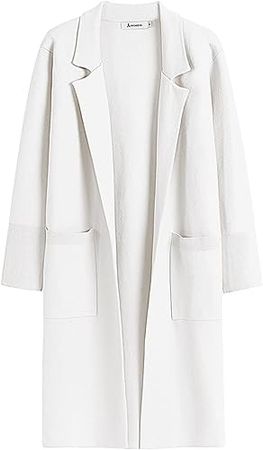ANRABESS Cardigan for Women Oversized Open Front Sweater Coat Long Sleeve Lapel Blazer Jacket Fall Outwear Coatigan at Amazon Women’s Clothing store