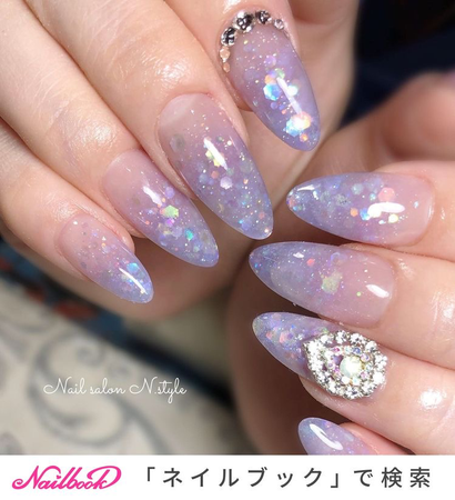 purple opal nails