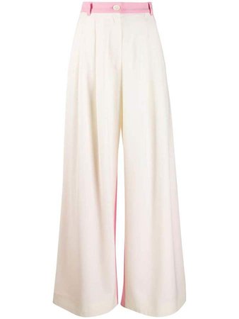 wide leg pleated trousers