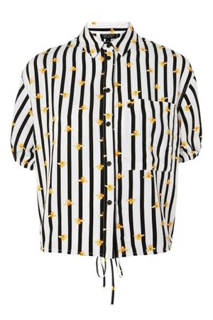 Topshop Stripe Bee Shirt