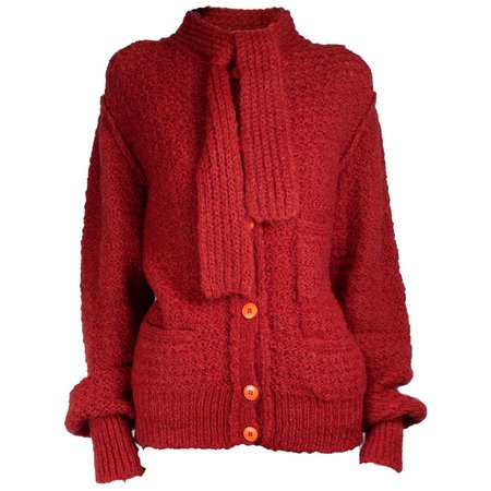 Important Sonia Rykiel rust colour knitted wool jacket.circa 1970s For Sale at 1stDibs