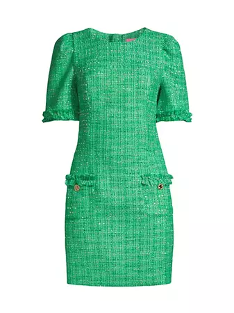 Shop Lilly Pulitzer Ryner Bouclé Tweed Minidress | Saks Fifth Avenue