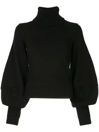 black turtleneck sweater