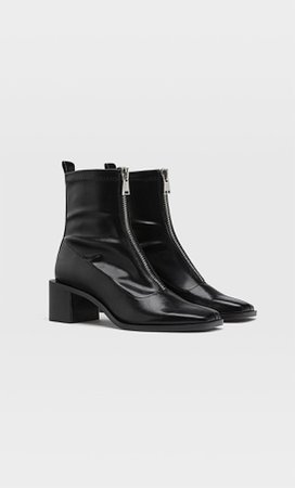 Stretch high-heel ankle boots with zips - Women's Just in | Stradivarius United States black
