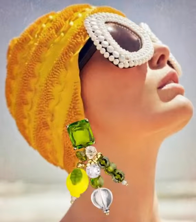 CxL Lemon Emerald Earrings