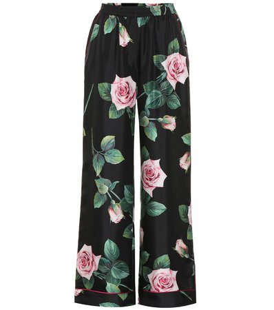 Dolce & Gabbana - Floral silk pajama pants | Mytheresa