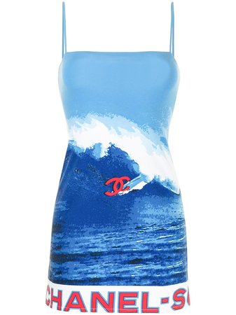 Chanel Pre-Owned 2002 Surf camisole dress - FARFETCH