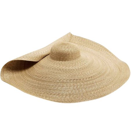 Oversized beach straw hat