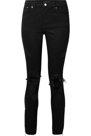 AMIRI | Thrasher distressed high-rise skinny jeans | NET-A-PORTER.COM