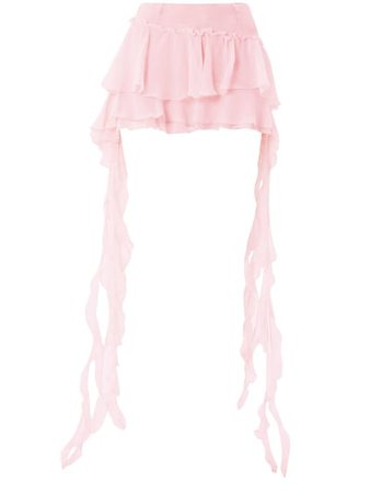 Blumarine ruffled pink skirt