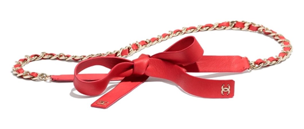 Chanel Red Belt