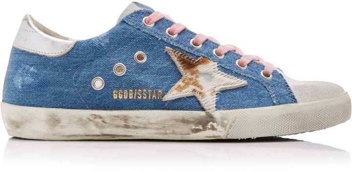 Superstar Denim and Leather Sneakers