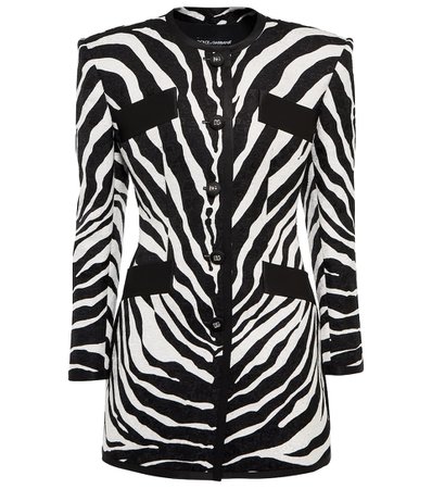 Dolce&Gabbana - Zebra-print brocade jacket | Mytheresa