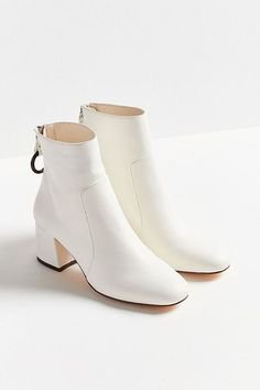 vintage white ankle platform boots