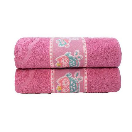 Toalha de Banho Infantil Coruja - Rosa nas Lojas Americanas.com