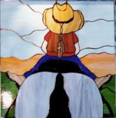 Little Cowboy Stained Glass - Pinterest