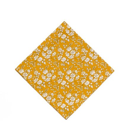 Pomp & Ceremony Pocket Square handkerchief Liberty of London Capel mustard