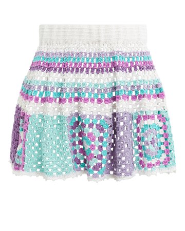 Camelia Crochet Mini Skirt