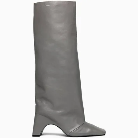 grey knee high boots